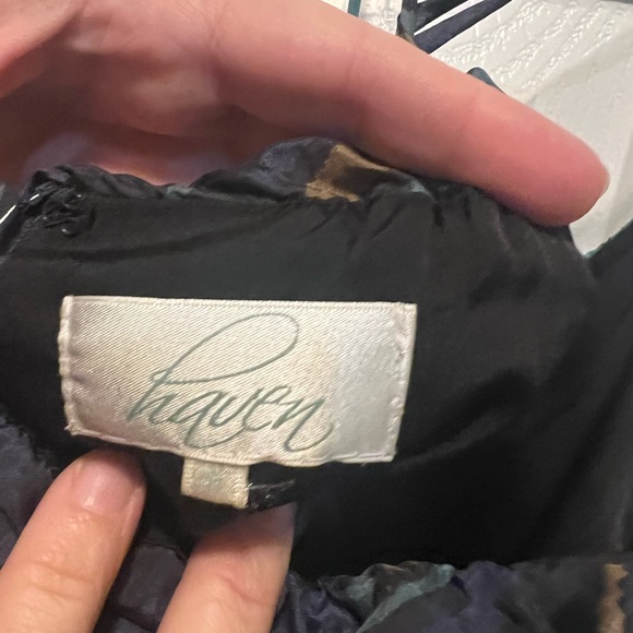 V neck Haven silk spaghettini strap cocktail dress - Picture 8 of 10